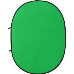 vidaXL 2-i-1 oval fotobaggrund 200x150 cm grøn og blå
