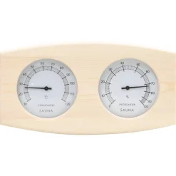 vidaXL 2-i-1 saunasæt med hygrometer og timeglas massivt fyrretræ