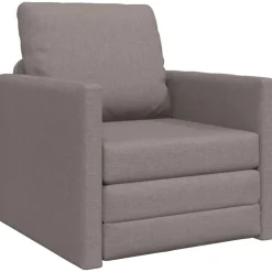vidaXL 2-i-1 sovesofa 112x174x55 cm stof gråbrun