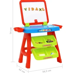 vidaXL 3-i-1 staffeli og læringsbord til børn