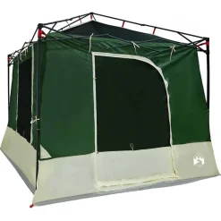 vidaXL Indertelt med tag med opbevaring Grøn 290 x 288 x 234 cm taft