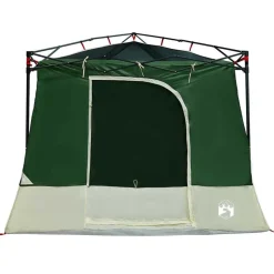 vidaXL Indertelt med tag med opbevaring Grøn 290 x 288 x 234 cm taft