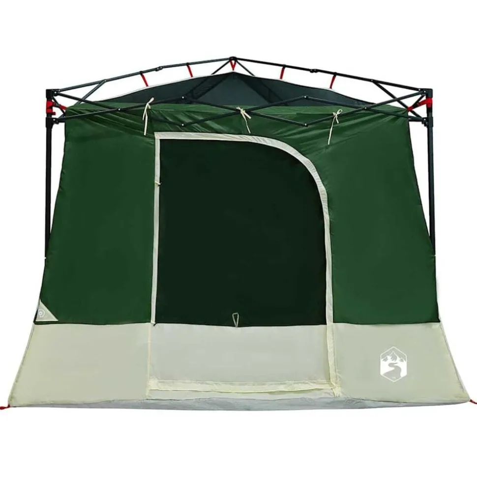 vidaXL Indertelt med tag med opbevaring Grøn 290 x 288 x 234 cm taft