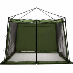 vidaXL Indertelt med tag med opbevaring Grøn 303 x 303 x 196 cm taft