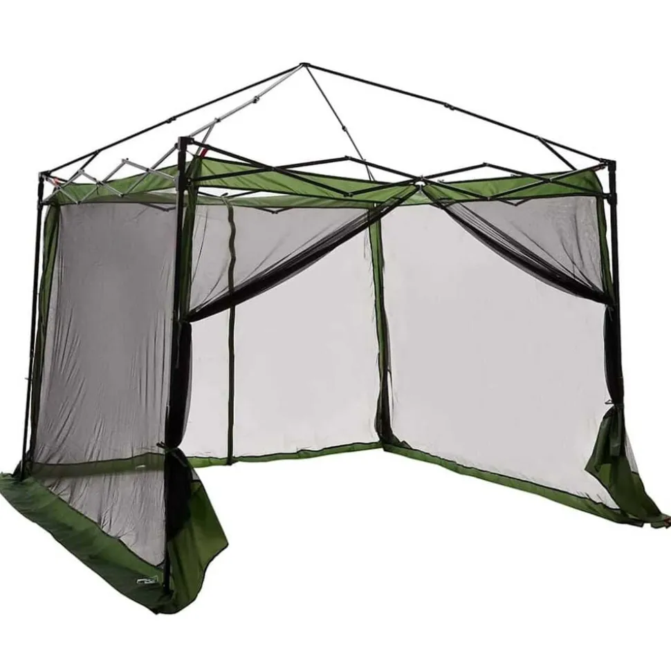vidaXL Indertelt med tag med opbevaring Grøn 303 x 303 x 196 cm taft