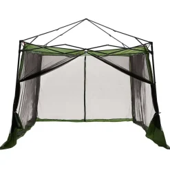 vidaXL Indertelt med tag med opbevaring Grøn 303 x 303 x 196 cm taft