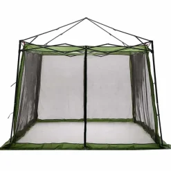 vidaXL Indertelt med tag med opbevaring Grøn 303 x 303 x 196 cm taft