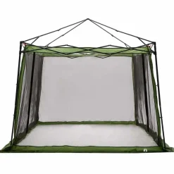 vidaXL Indertelt med tag med opbevaring Grøn 303 x 303 x 196 cm taft
