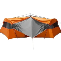 vidaXL Indertelt med tag Grå og orange 520 x 520 x 190 cm taft