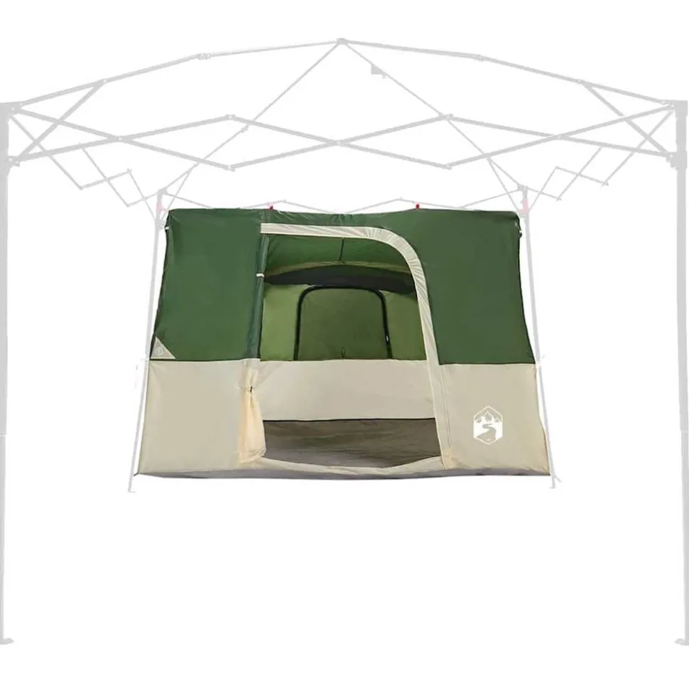 vidaXL Indertelt med tag med opbevaring Grøn 280 x 220 x 176 cm taft