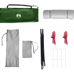 vidaXL Indertelt med tag med opbevaring Grøn 280 x 220 x 176 cm taft