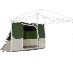 vidaXL Indertelt med tag med opbevaring Grøn 280 x 220 x 176 cm taft