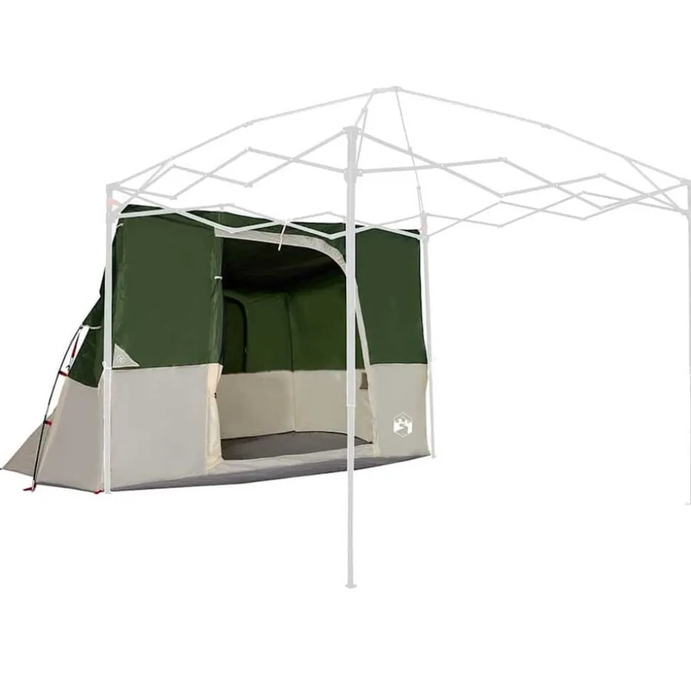vidaXL Indertelt med tag med opbevaring Grøn 280 x 220 x 176 cm taft