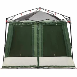 vidaXL Indertelt med tag med opbevaring Grøn 291 x 291 x 240 cm taft