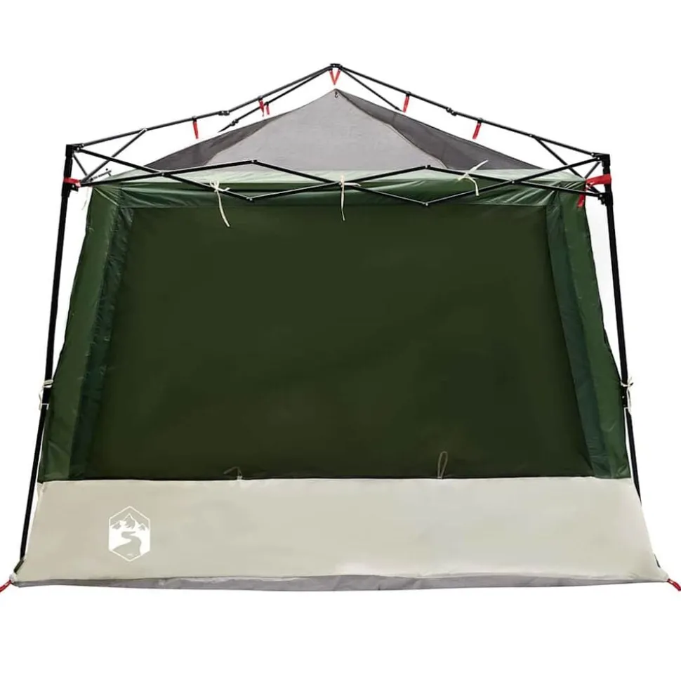 vidaXL Indertelt med tag med opbevaring Grøn 291 x 291 x 240 cm taft