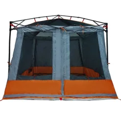 vidaXL Indertelt med tag Grå og orange 291 x 291 x 240 cm taft