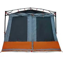vidaXL Indertelt med tag Grå og orange 291 x 291 x 240 cm taft