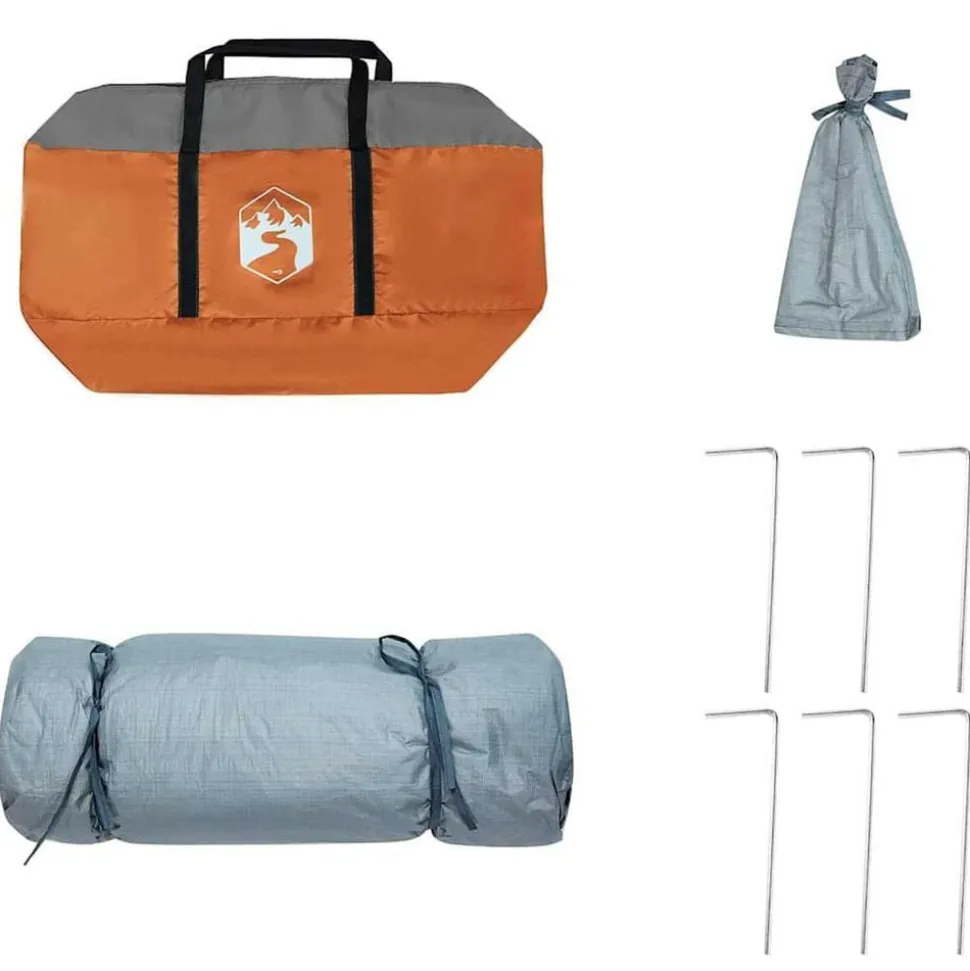 vidaXL Indertelt med tag Grå og orange 291 x 291 x 240 cm taft