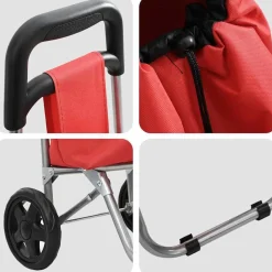 vidaXL Indkøbsvogn Rød 35 x 28 x 92 cm Oxford stof