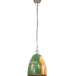 vidaXL industriel hængelampe 32 cm E27 25 W rund flerfarvet