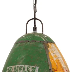 vidaXL industriel hængelampe 32 cm E27 25 W rund flerfarvet