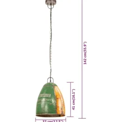 vidaXL industriel hængelampe 32 cm E27 25 W rund flerfarvet