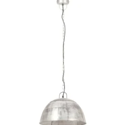 vidaXL industriel vintage hængelampe 25 W rund 41 cm E27 sølvfarvet