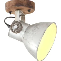 vidaXL industrielle væg-/loftlamper 2 stk. 20x25 cm E27 sølvfarvet