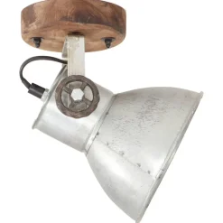 vidaXL industrielle væg-/loftlamper 2 stk. 20x25 cm E27 sølvfarvet