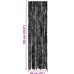 vidaXL insektgardin 56 x 185 cm antracitgrå