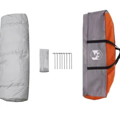 vidaXL Instant telt til 2 personer med hurtig frigivelse Grå og orange