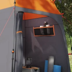 vidaXL Instant telt til 2 personer med hurtig frigivelse Grå og orange