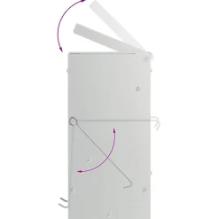 vidaXL Kaninfeeder Sølv 12,5 x 12,5 x 25 cm Galvaniseret stål