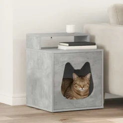 vidaXL Kat Hus Beton 42,5 x 40 x 53,5 cm Konstrueret træ