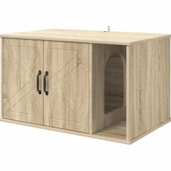 vidaXL Kat Hus Sonoma 85 x 55 x 50 cm Konstrueret træ