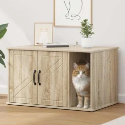 vidaXL Kat Hus Sonoma 85 x 55 x 50 cm Konstrueret træ
