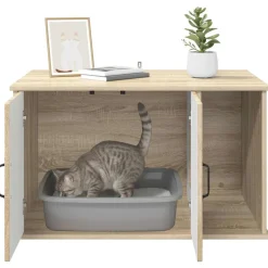 vidaXL Kat Hus Sonoma 85 x 55 x 50 cm Konstrueret træ