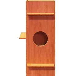 vidaXL kattehus 43x43x90 cm massivt fyrretræ gyldenbrun