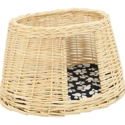vidaXL kattekurve med hynder 3 stk. 47 x 34 x 60 cm naturligt piletræ