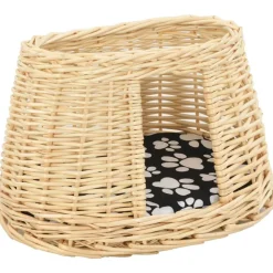 vidaXL kattekurve med hynder 3 stk. 47 x 34 x 60 cm naturligt piletræ