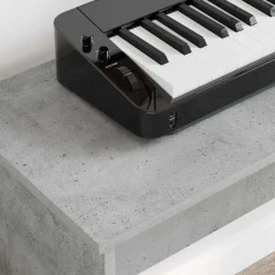 vidaXL Keyboard Stand Beton Grå 120 x 32 x 64 cm Konstrueret træ