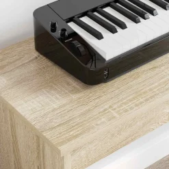 vidaXL Keyboard Stand Sonoma eg 120 x 32 x 64 cm Konstrueret træ