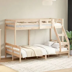 vidaXL køjeseng 90x200/120x200 cm massivt fyrretræ