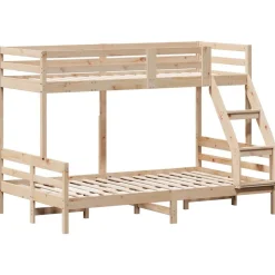 vidaXL køjeseng 90x200/120x200 cm massivt fyrretræ