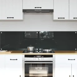 vidaXL Køkkenbacksplash 2 pcs Mørkegrå 80 x 40 cm hærdet glas