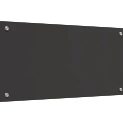 vidaXL Køkkenbacksplash 2 pcs Mørkegrå 80 x 40 cm hærdet glas