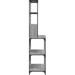 vidaXL køkkenreol 6 hylder 90x40x180 cm konstrueret træ grå sonoma-eg