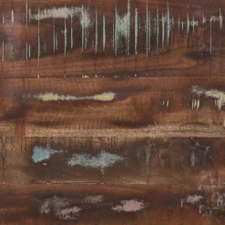 vidaXL Køkkenreol Mønstret og sort 80 x 40 x 160 cm Solid genbrugs træ