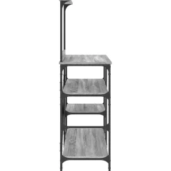 vidaXL køkkenreol 90x40x132 cm konstrueret træ og metal grå sonoma-eg