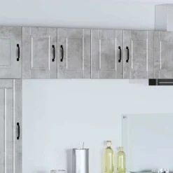 vidaXL Køkkenskab 2 pcs Beton Grå 60 x 31 x 40 cm Konstrueret træ